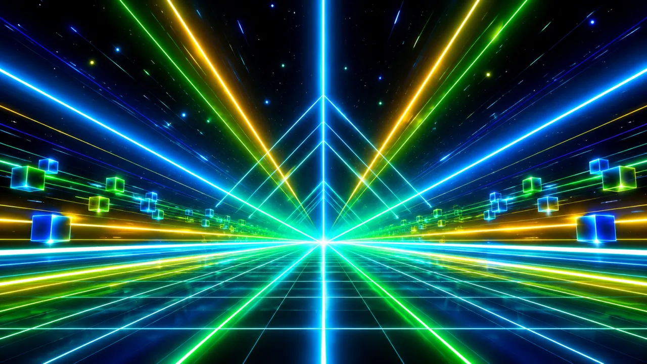 Arc Pulse. The grid is alive with color and speed.