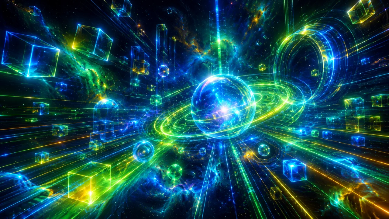 Cosmic Arcade. A dream universe built from light, motion, and code.