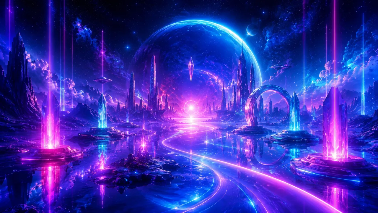 Stellar Lagoon. Where reflections drift through an arcade universe.